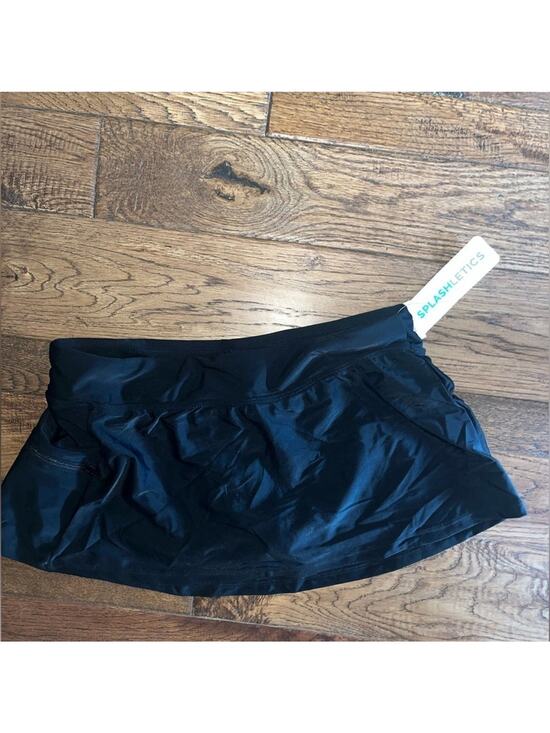 Splashletics Pants - Spalshletics Swim Skort Womens Size Small Black Athletic Bottoms New Beach Boat